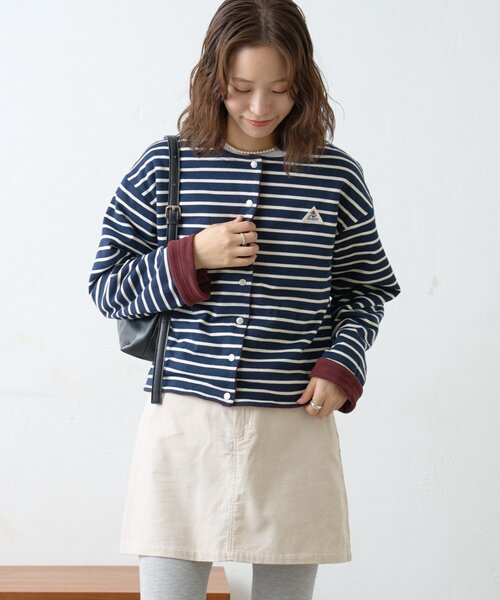 GEVACO（ゲバコ）の「【GEVACO】裏フリースカーディガン（カーディガン/ボレロ・レディース・サックスブルー/グレー/ネイビー・ONE SIZE）」の13枚目の写真