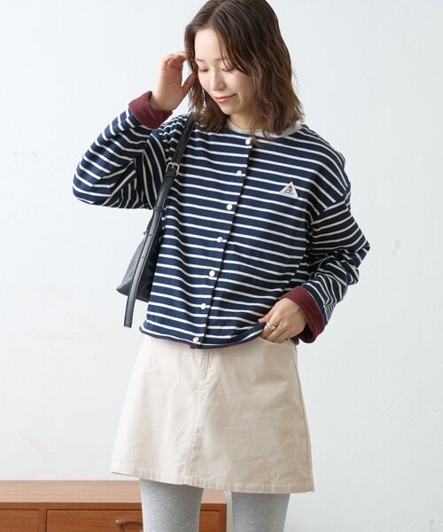 GEVACO（ゲバコ）の「【GEVACO】裏フリースカーディガン（カーディガン/ボレロ・レディース・サックスブルー/グレー/ネイビー・ONE SIZE）」の14枚目の写真