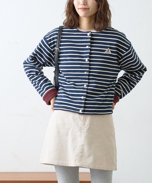 GEVACO（ゲバコ）の「【GEVACO】裏フリースカーディガン（カーディガン/ボレロ・レディース・サックスブルー/グレー/ネイビー・ONE SIZE）」の15枚目の写真