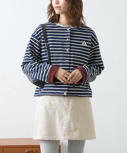 GEVACO（ゲバコ）の「【GEVACO】裏フリースカーディガン（カーディガン/ボレロ・レディース・サックスブルー/グレー/ネイビー・ONE SIZE）」の16枚目の写真