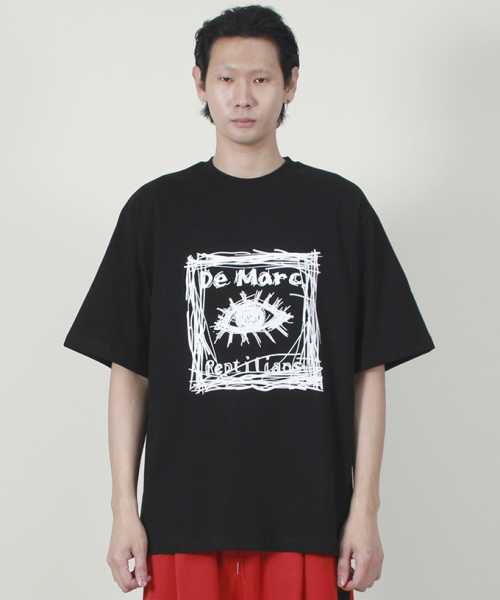 DEMARC(ドゥマーク)の「スクエアグラフィックボックスフィット半袖Tシャツブラック(Tシャツ/カットソー・メンズ・その他・LARGE/MEDIUM)」の2枚目の写真