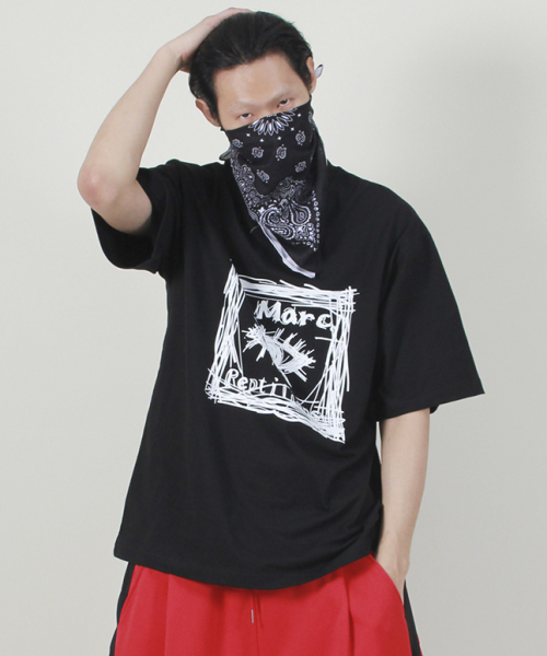 DEMARC(ドゥマーク)の「スクエアグラフィックボックスフィット半袖Tシャツブラック(Tシャツ/カットソー・メンズ・その他・LARGE/MEDIUM)」の5枚目の写真