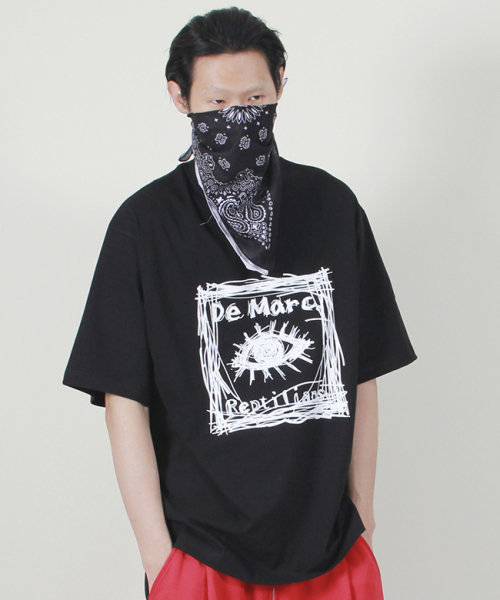 DEMARC(ドゥマーク)の「スクエアグラフィックボックスフィット半袖Tシャツブラック(Tシャツ/カットソー・メンズ・その他・LARGE/MEDIUM)」の7枚目の写真