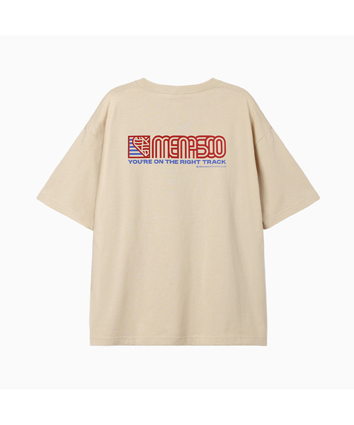 MENASOO(ミナス)の「Squared Hearttrack Graphic T Shirt_Oatmeal(Tシャツ/カットソー・レディース・オートミール・1/3/2)」の1枚目の写真