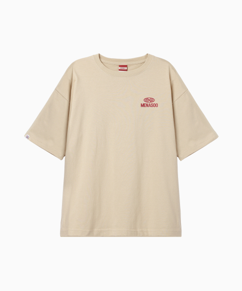 MENASOO(ミナス)の「Squared Hearttrack Graphic T Shirt_Oatmeal(Tシャツ/カットソー・レディース・オートミール・1/3/2)」の6枚目の写真