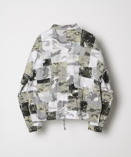 AIVER（アイバー）の「AIVER　ボロフライトジャケット（ミリタリージャケット・メンズ・ブラック/ホワイト×グレー・LARGE/MEDIUM/SMALL）」の17枚目の写真