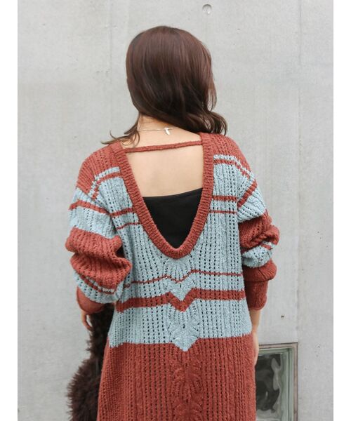 Ungrid（アングリッド）の「ブークレレーシーニットワンピース（ワンピース・レディース・ブラック/オフホワイト/その他1・FREE）」の8枚目の写真