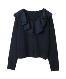 TIARA（ティアラ）の「フリルカラーカーディガン（ニット/セーター）」