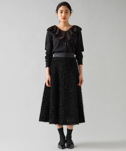 Tiara（ティアラ）の「フリルカラーカーディガン（ニット/セーター・レディース・ライトベージュ/ブラック/ネイビー・FREE）」の14枚目の写真