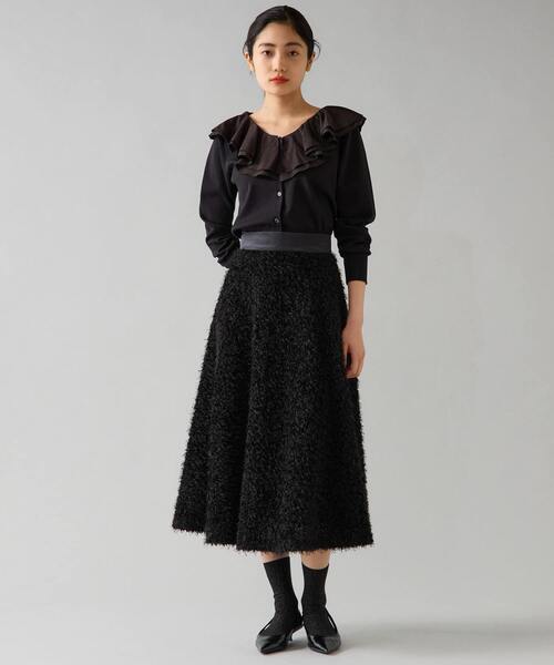 Tiara（ティアラ）の「フリルカラーカーディガン（ニット/セーター・レディース・ライトベージュ/ブラック/ネイビー・FREE）」の15枚目の写真