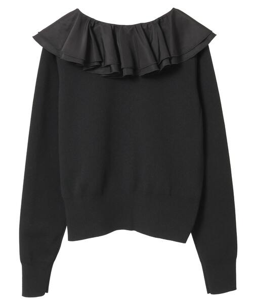 Tiara（ティアラ）の「フリルカラーカーディガン（ニット/セーター・レディース・ライトベージュ/ブラック/ネイビー・FREE）」の18枚目の写真