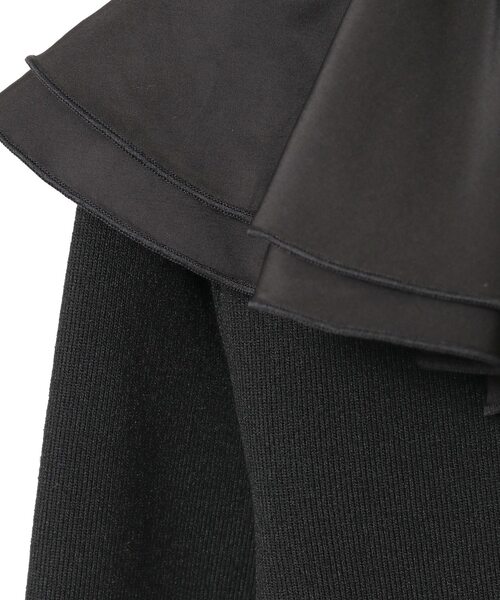 Tiara（ティアラ）の「フリルカラーカーディガン（ニット/セーター・レディース・ライトベージュ/ブラック/ネイビー・FREE）」の7枚目の写真