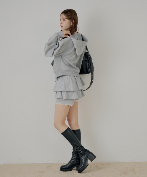 Chico(チコ)の「レイヤードスウェットティアードショートパンツ(その他パンツ・レディース・グレー/ネイビー/オートミール・FREE)」の18枚目の写真