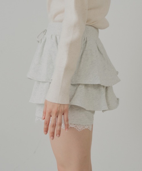 Chico(チコ)の「レイヤードスウェットティアードショートパンツ(その他パンツ・レディース・グレー/ネイビー/オートミール・FREE)」の11枚目の写真