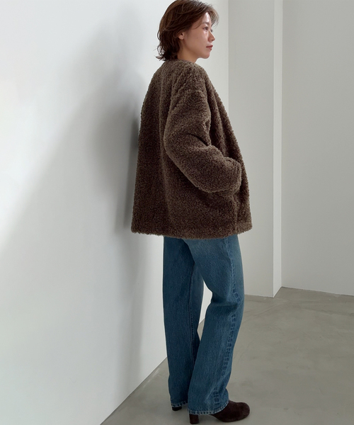 WEB限定追加2》ボアカラーレスジャケット（ブルゾン）｜JOURNAL