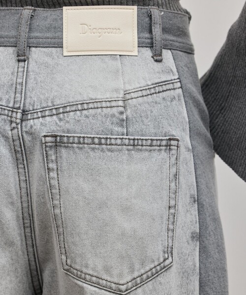 Diagram(ダイアグラム)の「サイドラインデニムパンツ(デニムパンツ・レディース・ブルー/ブラック・34/36/38)」の5枚目の写真