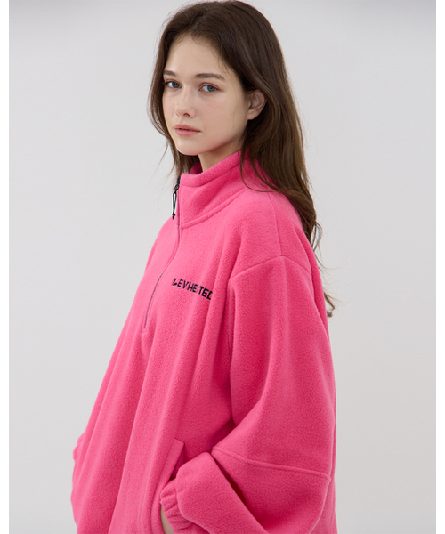 LEVHEARTED(レブハティッド)の「ルバート 半ジップフリース - ピンク(Tシャツ/カットソー・レディース・PINK・01(36)/02(38))」の3枚目の写真