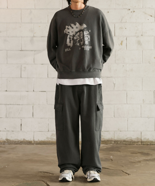 GCLIP(ジクリップ)の「カーゴポケットワイド綿パンツ(その他パンツ・レディース・ダークグレー・MEDIUM/LARGE/X-LARGE/XX-LARGE)」の4枚目の写真