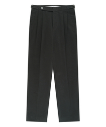 Essential Gaberdine Heavy Double-Pleated relaxed Chino (Charcoal)