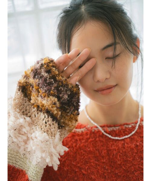 Ungrid(アングリッド)の「ファンシーヤーンスラブニット(ニット/セーター・レディース・ブルー/レッド/アイボリー・FREE)」の13枚目の写真