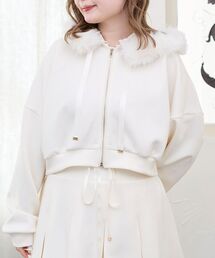 2wayフェイクファーラメパーカー