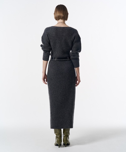 JOSE MOON（ジョゼムーン）の「SLOW KNIT 2PIECE/スローニット2ピース（ワンピース・レディース・ブラック/グレー/ベージュ・36/38）」の14枚目の写真