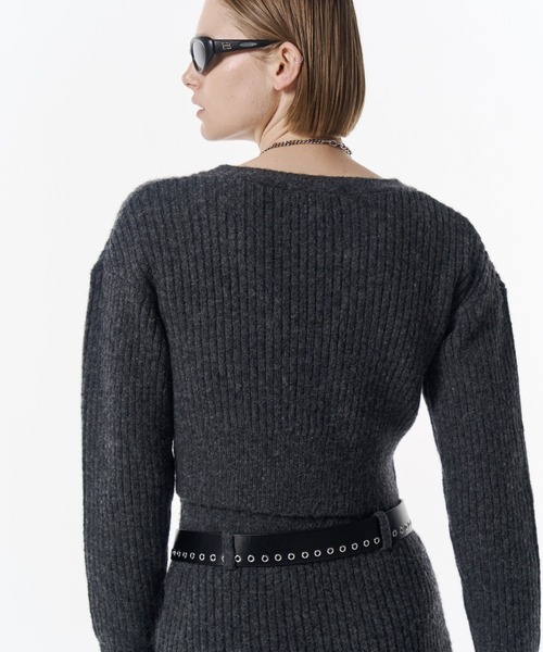 JOSE MOON（ジョゼムーン）の「SLOW KNIT 2PIECE/スローニット2ピース（ワンピース・レディース・ブラック/グレー/ベージュ・36/38）」の21枚目の写真