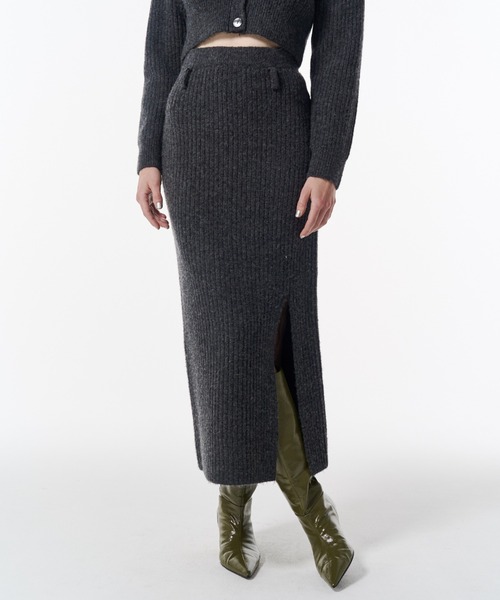 JOSE MOON（ジョゼムーン）の「SLOW KNIT 2PIECE/スローニット2ピース（ワンピース・レディース・ブラック/グレー/ベージュ・36/38）」の22枚目の写真