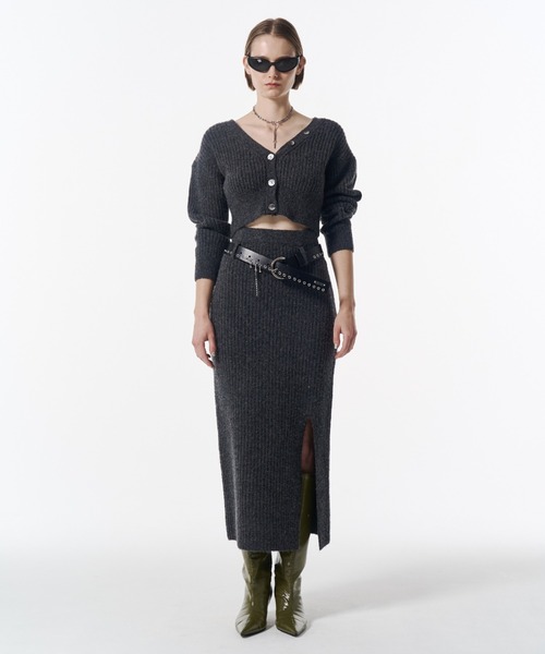 JOSE MOON（ジョゼムーン）の「SLOW KNIT 2PIECE/スローニット2ピース（ワンピース・レディース・ブラック/グレー/ベージュ・36/38）」の12枚目の写真