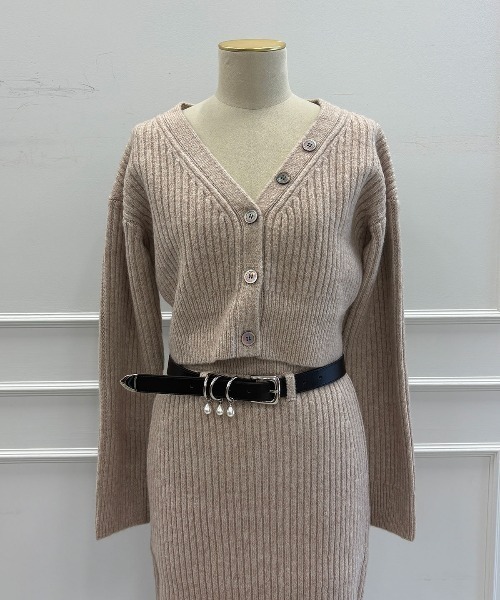 JOSE MOON（ジョゼムーン）の「SLOW KNIT 2PIECE/スローニット2ピース（ワンピース・レディース・ブラック/グレー/ベージュ・36/38）」の10枚目の写真