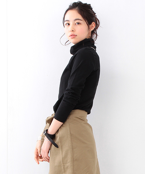 BEAMS BOY（ビームスボーイ）の「BEAMS BOY / 天竺 タートル ロングスリーブ（Tシャツ/カットソー・レディース・ホワイト/グレー/ブラック・ONE SIZE）」の20枚目の写真