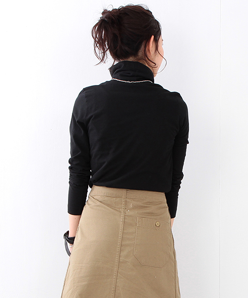 BEAMS BOY（ビームスボーイ）の「BEAMS BOY / 天竺 タートル ロングスリーブ（Tシャツ/カットソー・レディース・ホワイト/グレー/ブラック・ONE SIZE）」の21枚目の写真