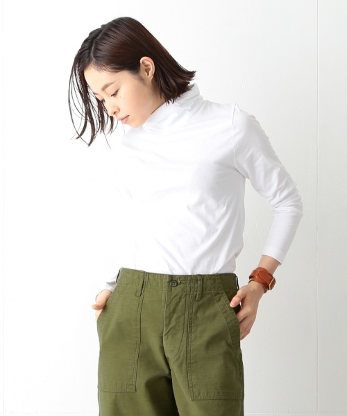 BEAMS BOY（ビームスボーイ）の「BEAMS BOY / 天竺 タートル ロングスリーブ（Tシャツ/カットソー・レディース・ホワイト/グレー/ブラック・ONE SIZE）」の14枚目の写真