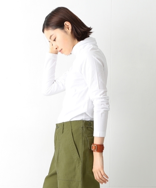 BEAMS BOY（ビームスボーイ）の「BEAMS BOY / 天竺 タートル ロングスリーブ（Tシャツ/カットソー・レディース・ホワイト/グレー/ブラック・ONE SIZE）」の15枚目の写真