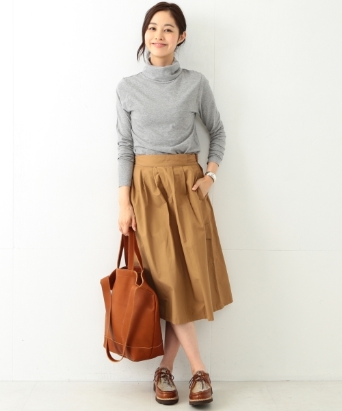 BEAMS BOY（ビームスボーイ）の「BEAMS BOY / 天竺 タートル ロングスリーブ（Tシャツ/カットソー・レディース・ホワイト/グレー/ブラック・ONE SIZE）」の8枚目の写真