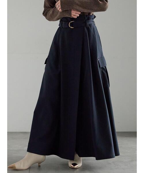 Te chichi(テチチ)の「カーゴフレアスカート(スカート・レディース・ネイビー/チャコールグレー/カーキ・F)」の3枚目の写真