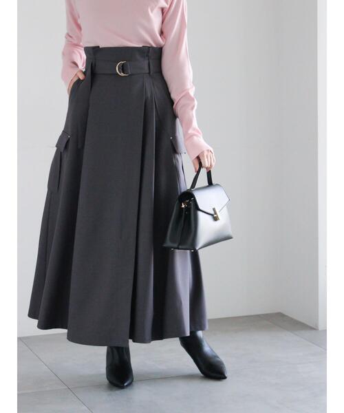 Te chichi(テチチ)の「カーゴフレアスカート(スカート・レディース・ネイビー/チャコールグレー/カーキ・F)」の4枚目の写真