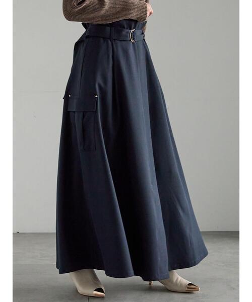 Te chichi(テチチ)の「カーゴフレアスカート(スカート・レディース・ネイビー/チャコールグレー/カーキ・F)」の12枚目の写真