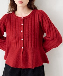 Kastane | ペプラムリブニットカーディガン(カーディガン/ボレロ)