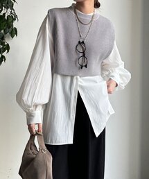 DouDou | 【WEB限定】ニットベスト×シャツセット(ニット/セーター)