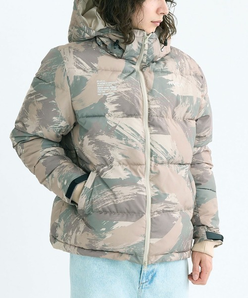 RVCA(ルーカ)の「RVCA BACK PRINT PUFFER JKT(その他アウター・メンズ・ブラック/カーキ・L/M)」の2枚目の写真