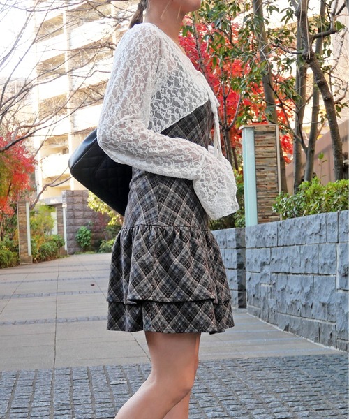 セール】チェックワンピースボレロセット（セットアップ）｜FUN