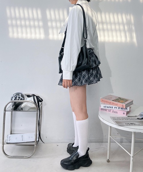 AS KNOW AS plus(アズノゥアズプラス)の「○取り外し可能 リボン付きフリルボウタイブラウス(シャツ/ブラウス・レディース・ブラック系/ピンク系/ホワイト系・FREE)」の9枚目の写真