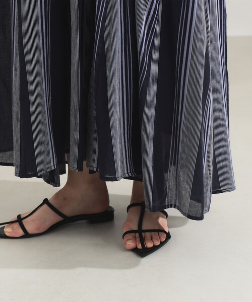 NE QUITTEZ PAS!（ヌキテパ）の「ne Quittez pas / ボイル ストライプ パネル ワンピース［手洗い可］（ワンピース・レディース・ネイビー/グリーン系その他3・ONE SIZE）」の18枚目の写真