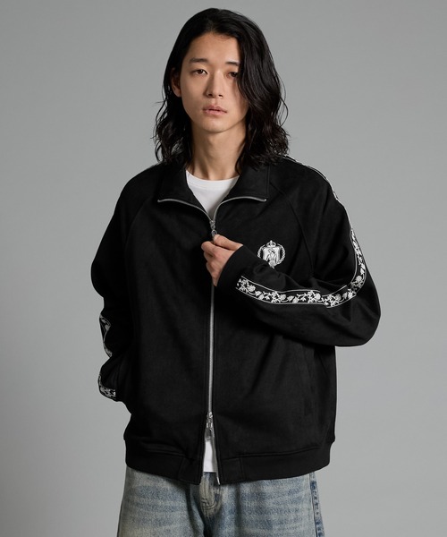 VELNUS（ベルナス）の「【VELNUS】Double zip sideline embroidery track jacket/ダブルジップ サイドライン刺繍 トラックジャケット（ブルゾン・メンズ・ブラック/ダークブルー・S/L/M）」の8枚目の写真