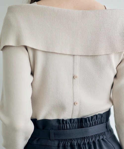 12Twelve Agenda（トゥエルブ　アジェンダ）の「前後2wayオフショルニットプルオーバー（ニット/セーター・レディース・ベージュ/ミント/ブラック・M）」の9枚目の写真