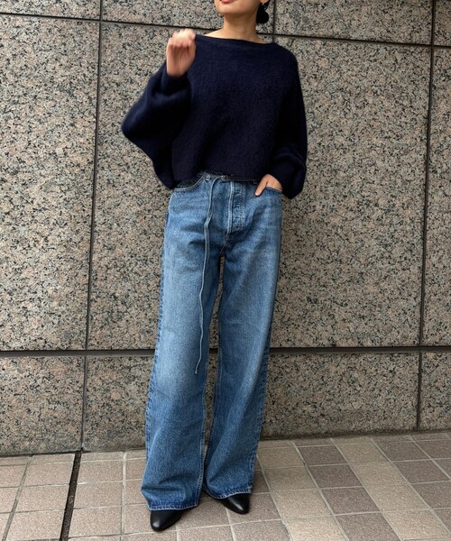 AGOLDE(エーゴールドイー)の「【AGOLDE/エーゴールドイー】EMMI JEAN IN INTUITION ワイドレッグデニム(デニムパンツ・レディース・ブルー・24/25/26)」の7枚目の写真