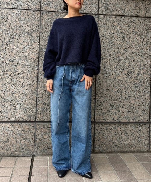 AGOLDE(エーゴールドイー)の「【AGOLDE/エーゴールドイー】EMMI JEAN IN INTUITION ワイドレッグデニム(デニムパンツ・レディース・ブルー・24/25/26)」の8枚目の写真
