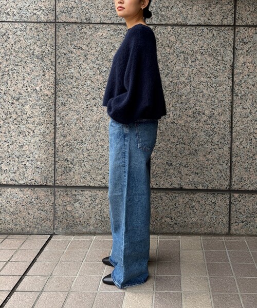 AGOLDE(エーゴールドイー)の「【AGOLDE/エーゴールドイー】EMMI JEAN IN INTUITION ワイドレッグデニム(デニムパンツ・レディース・ブルー・24/25/26)」の9枚目の写真