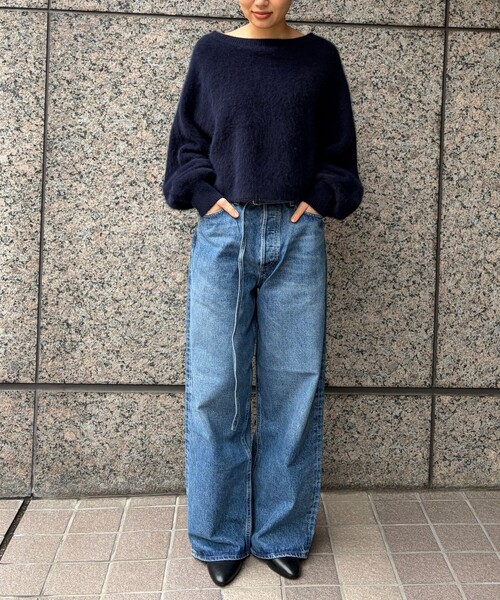 AGOLDE(エーゴールドイー)の「【AGOLDE/エーゴールドイー】EMMI JEAN IN INTUITION ワイドレッグデニム(デニムパンツ・レディース・ブルー・24/25/26)」の10枚目の写真